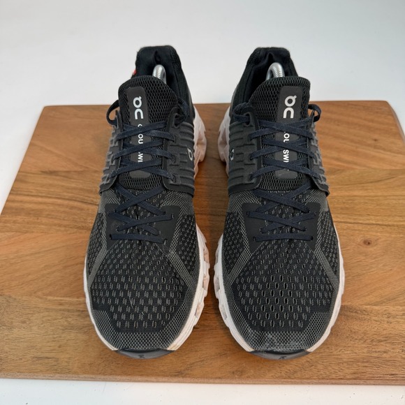 Mens On Cloudswift Black Knit Athletic Gym Running Sneakers Shoes Size 9.5 M GUC - Picture 4 of 8